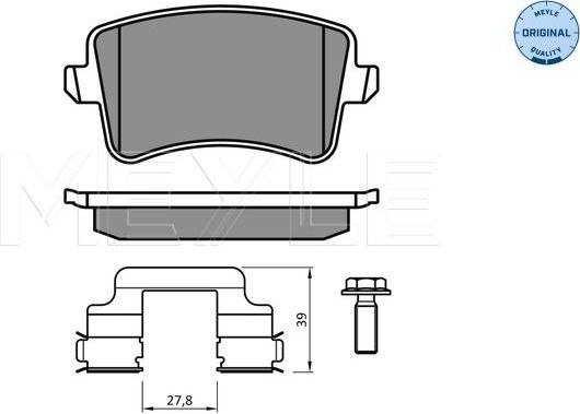 Тормозные колодки Meyle Original. Артикул 025 246 0617/K2