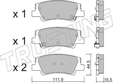 Тормозные колодки Trusting. Артикул 1299.0