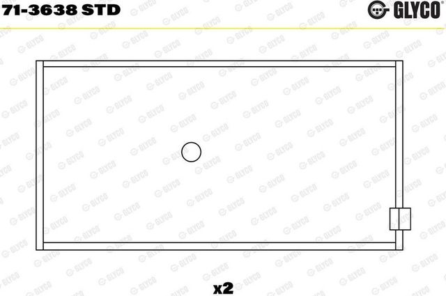 Вкладыши шатунные Glyco для Mercedes-Benz SK 1987-1996. Артикул 71-3638 STD