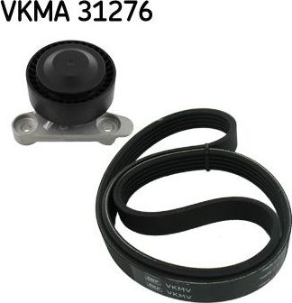 Приводной ремень поликлиновой с роликами (комплект) SKF. Артикул VKMA 31276