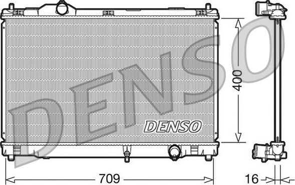 Радиатор охлаждения двигателя Denso для Lexus GS III 2005-2011. Артикул DRM51008