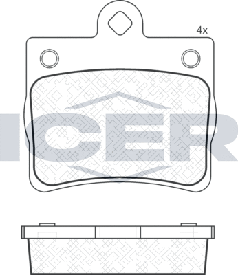 Тормозные колодки Icer. Артикул 181310