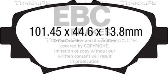 Тормозные колодки EBC Brakes. Артикул DP22186