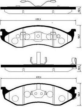 Тормозные колодки HSB передние для Kia Carnival I 1999-2001. Артикул HP1011