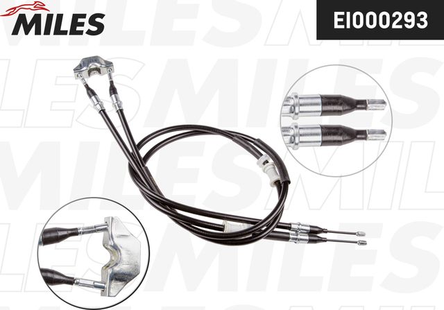 Трос ручника (тросик ручного тормоза) Miles задний для Opel Astra F 1991-1998. Артикул EI000293