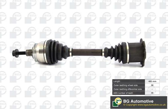 Полуось (привод в сборе, приводной вал) BGA. Артикул DS2333A