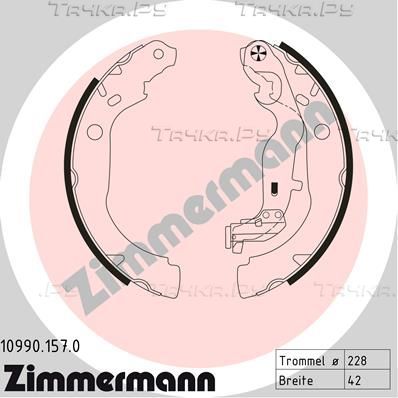 Тормозные колодки Zimmermann задние для Dacia Duster I 2010-2018. Артикул 10990.157.0