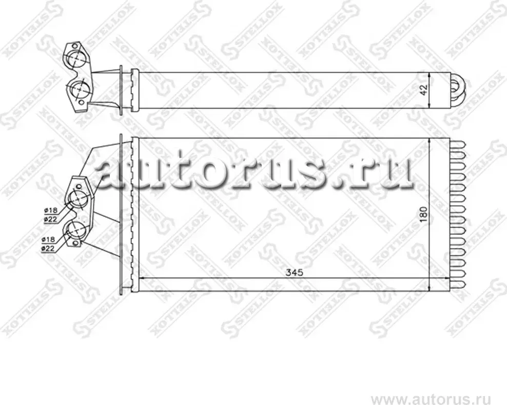 Радиатор отопителя (печки) Stellox. Артикул 10-35172-SX