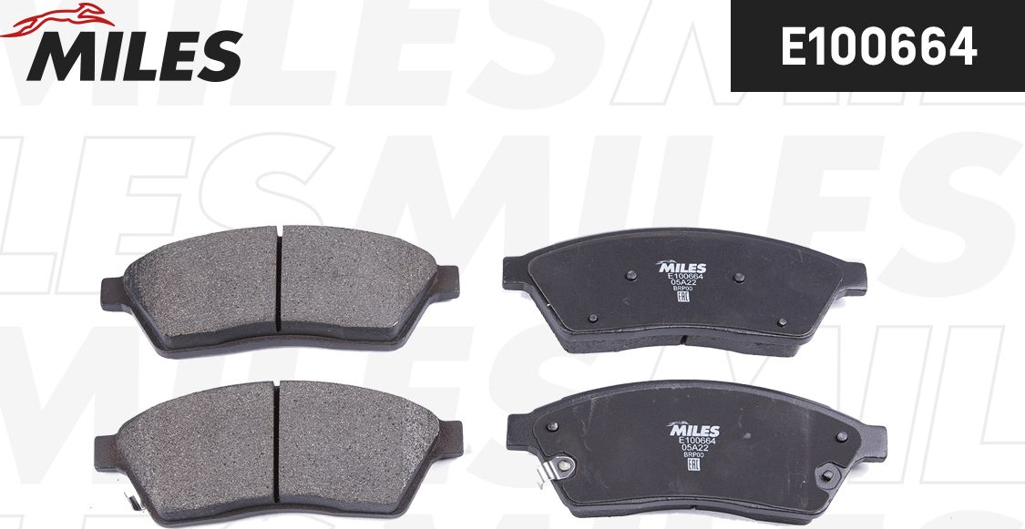 Тормозные колодки Miles (Semi-Metallic). Артикул E100664