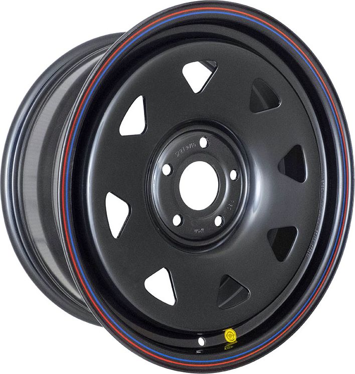 Колёсный диск OFF-ROAD Wheels усиленный стальной черный 5x127 8xR18 d71.6 ET+30 (треуг. мелкий) для Jeep Wrangler JK 2007-2013. Артикул 1880-52771BL+30A17