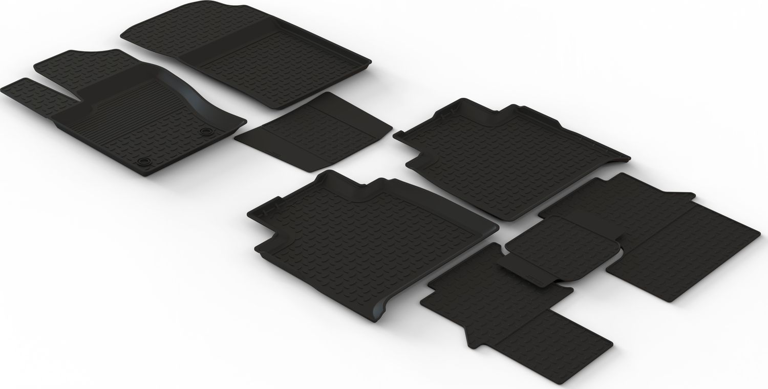 Коврики резиновые Seintex с высоким бортиком для салона Haval H9 II 7 мест 2024-2026 Черные. Артикул 317997