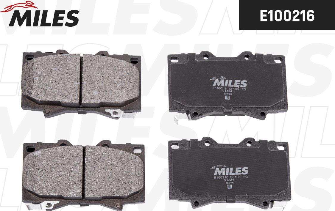 Тормозные колодки Miles (Semi-Metallic). Артикул E100216