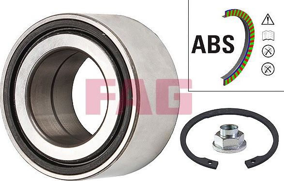Ступичный подшипник (комплект) Fag передний для Suzuki Splash I 2008-2015. Артикул 713 6234 70