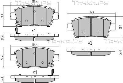 Тормозные колодки Fremax передние для Toyota Echo 1999-2005. Артикул FBP-1211