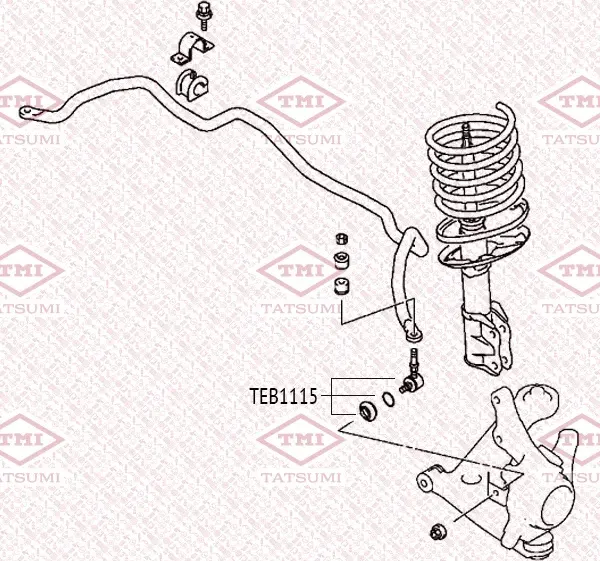 Стойка стабилизатора | перед лев | (Tatsumi). Артикул TEB1115