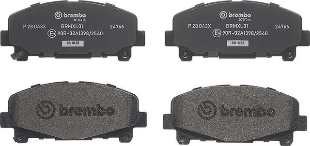 Тормозные колодки Brembo XTRA LINE передние для Acura TLX I 2014-2026. Артикул P 28 043X
