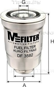 Топливный фильтр MFilter для Nissan Sunny N14 1990-1995. Артикул DF 3582