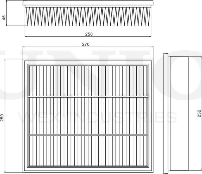 Фильтр воздушный (Unio). Артикул FLT-10180