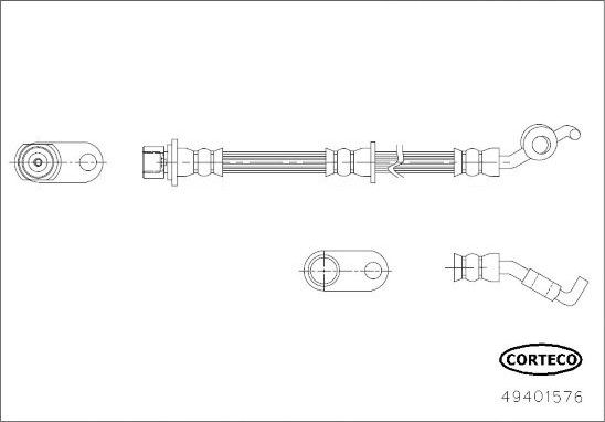 Тормозной шланг Corteco. Артикул 49401576