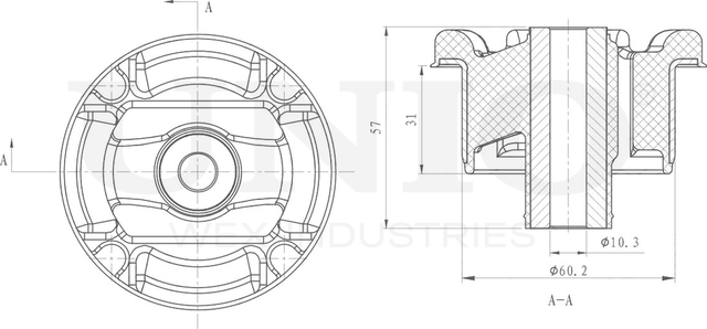 Сайлентблок рычага подвески (Unio). Артикул RMP-20271