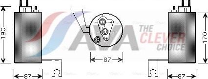 Осушитель кондиционера AVA (алюминий) для Chrysler PT Cruiser 2000-2010. Артикул CRD084