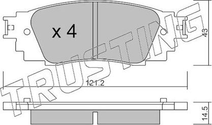 Тормозные колодки Trusting. Артикул 1089.0