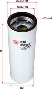 Масляный фильтр Sakura. Артикул C-57360