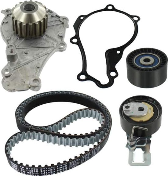 Помпа (водяной насос) с комплектом ремня ГРМ SKF. Артикул VKMC 03318