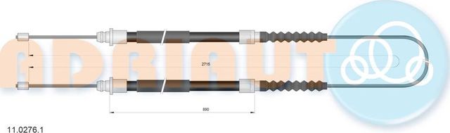 Трос ручника (тросик ручного тормоза) Adriauto. Артикул 11.0276.1