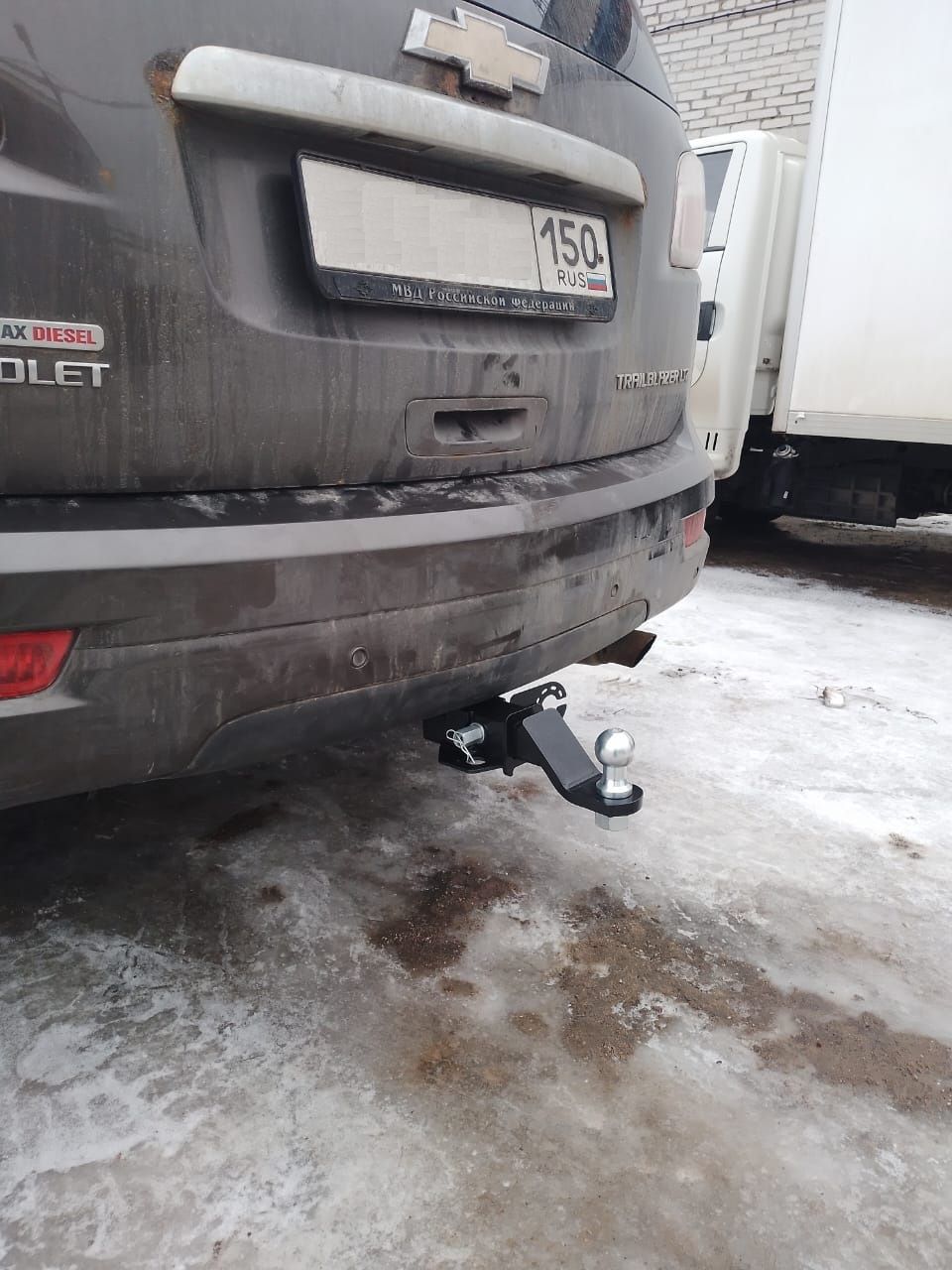 Фаркоп Bizon под американский квадрат для Chevrolet TrailBlazer II 2012-2014. Артикул FA 0600-E