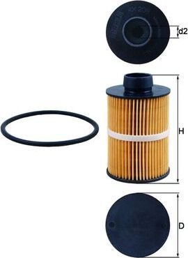 Топливный фильтр Mahle. Артикул KX 208D