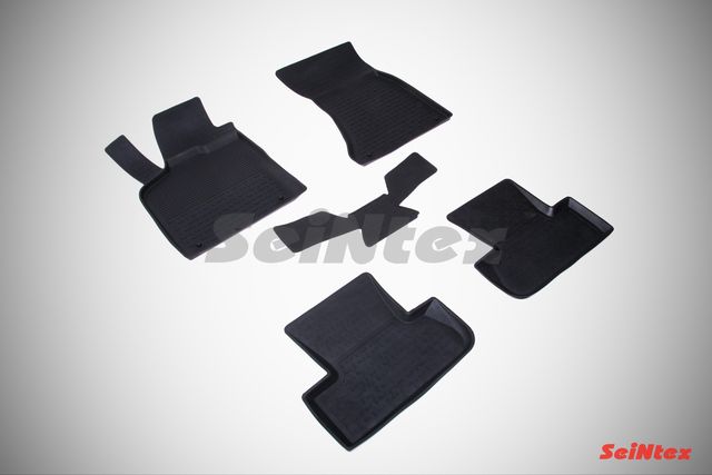 Коврики резиновые Seintex с высоким бортиком для салона Audi Q5 I 2008-2017. Артикул 85514
