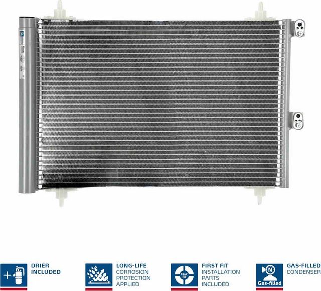 Радиатор кондиционера (конденсатор) Nissens (алюминий) для Peugeot Partner I 2005-2015. Артикул 94870