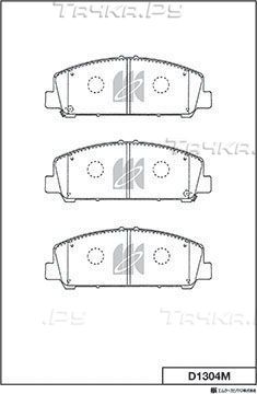 Тормозные колодки MK Kashiyama. Артикул D1304M
