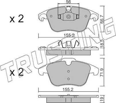 Тормозные колодки Trusting. Артикул 691.3