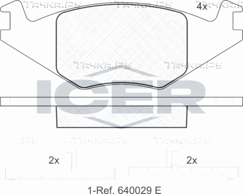 Тормозные колодки Icer передние для SEAT Ibiza II 1993-1999. Артикул 180461