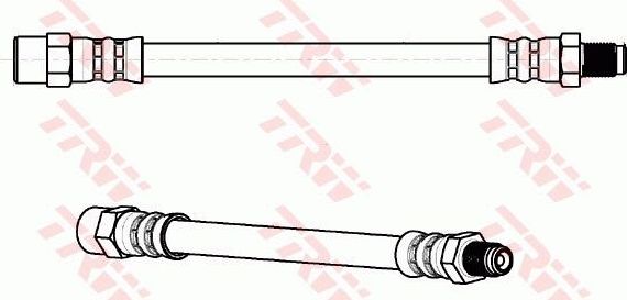 Тормозной шланг TRW задний правый/левый для Volkswagen Scirocco II 1983-1991. Артикул PHB128