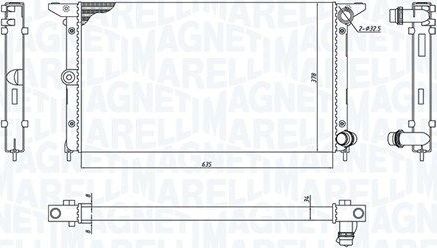 Радиатор охлаждения двигателя Magneti Marelli. Артикул 350213194900