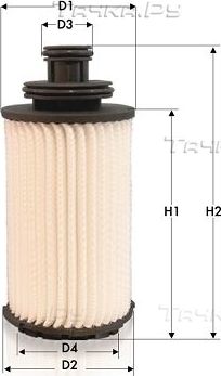 Масляный фильтр  Tecneco Filters для Opel Cascada 2015-2018. Артикул OL2158E