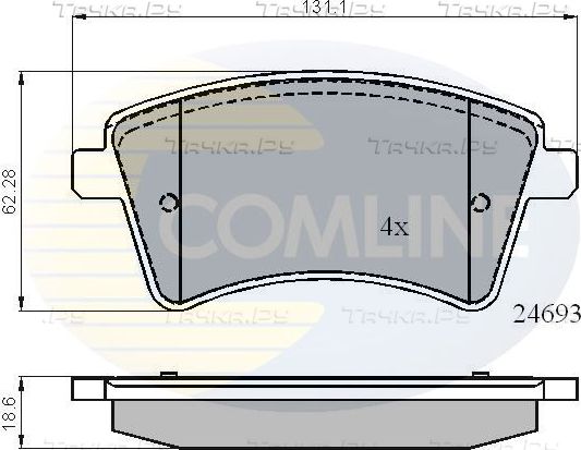 Тормозные колодки Comline Comline. Артикул CBP01707