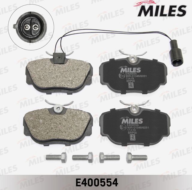 Тормозные колодки Miles (Low-Metallic) передние для BMW 3 II (E30) 1982-1994. Артикул E400554