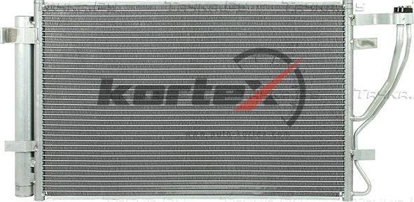Радиатор кондиционера с ресивером Kia Cerato (09-) (LRAC 08M1) (Kortex). Артикул KRD2163