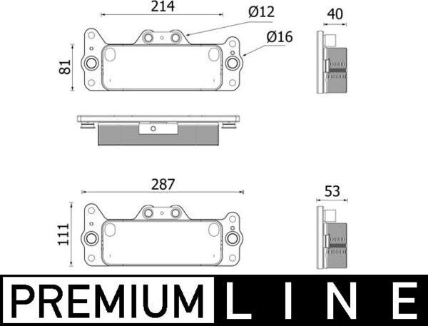 Радиатор масляный (маслоохладитель) для АКПП Mahle Premium. Артикул CLC 222 000P