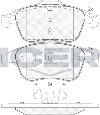 Тормозные колодки Icer передние для Renault Megane IV 2010-2026. Артикул 181856