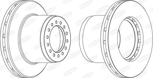 Тормозной диск BERAL передний/задний для Mercedes-Benz Atego 1 1998-2004. Артикул BCR189A