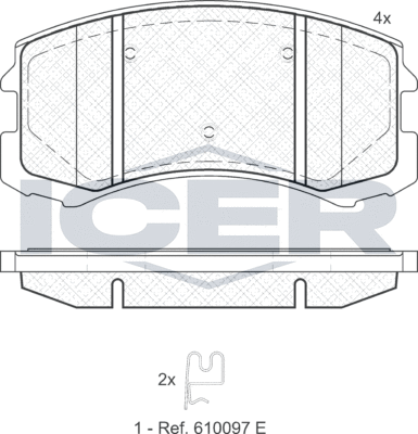 Тормозные колодки Icer. Артикул 181618
