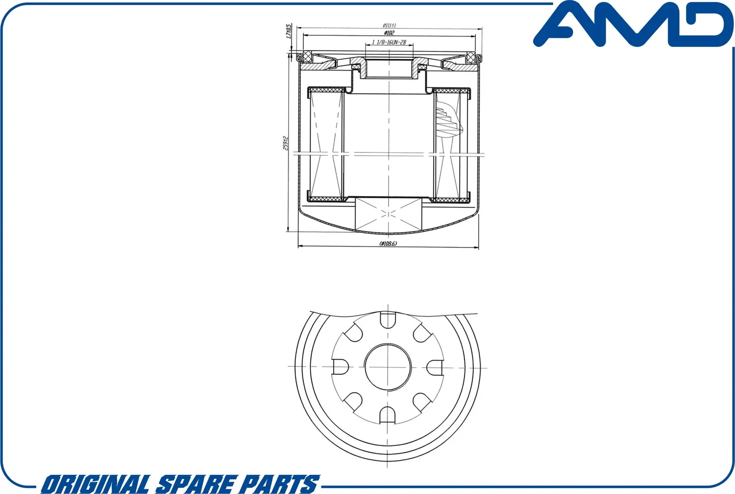 Фильтр масляный 23658092/AMD.FL546 AMD AMD. Артикул AMDFL546