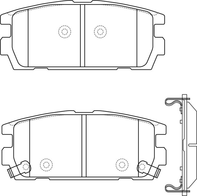Тормозные колодки NiBK задние для Hyundai Terracan I 2001-2006. Артикул PN0098