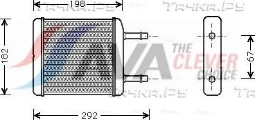 Радиатор отопителя (печки) AVA. Артикул DW6024