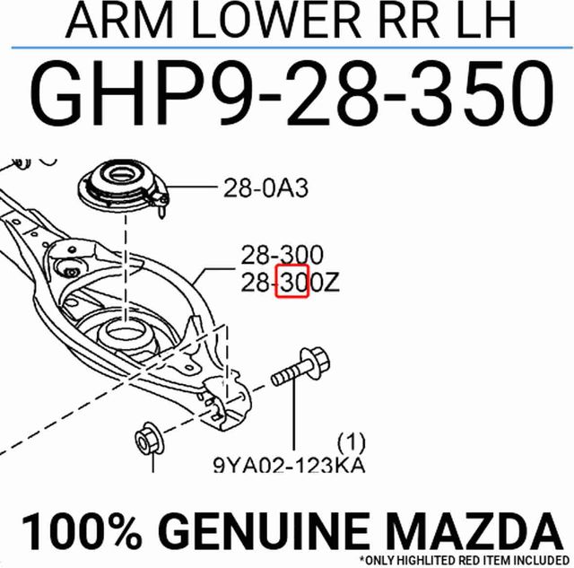 Рычаг задний поперечный левый Mazda. Артикул GHP928350